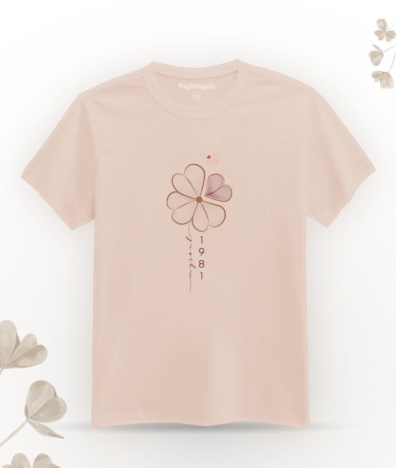 Áo Thun - Cỏ Bốn Lá - Màu Be - My Soul Hạ Long 2023