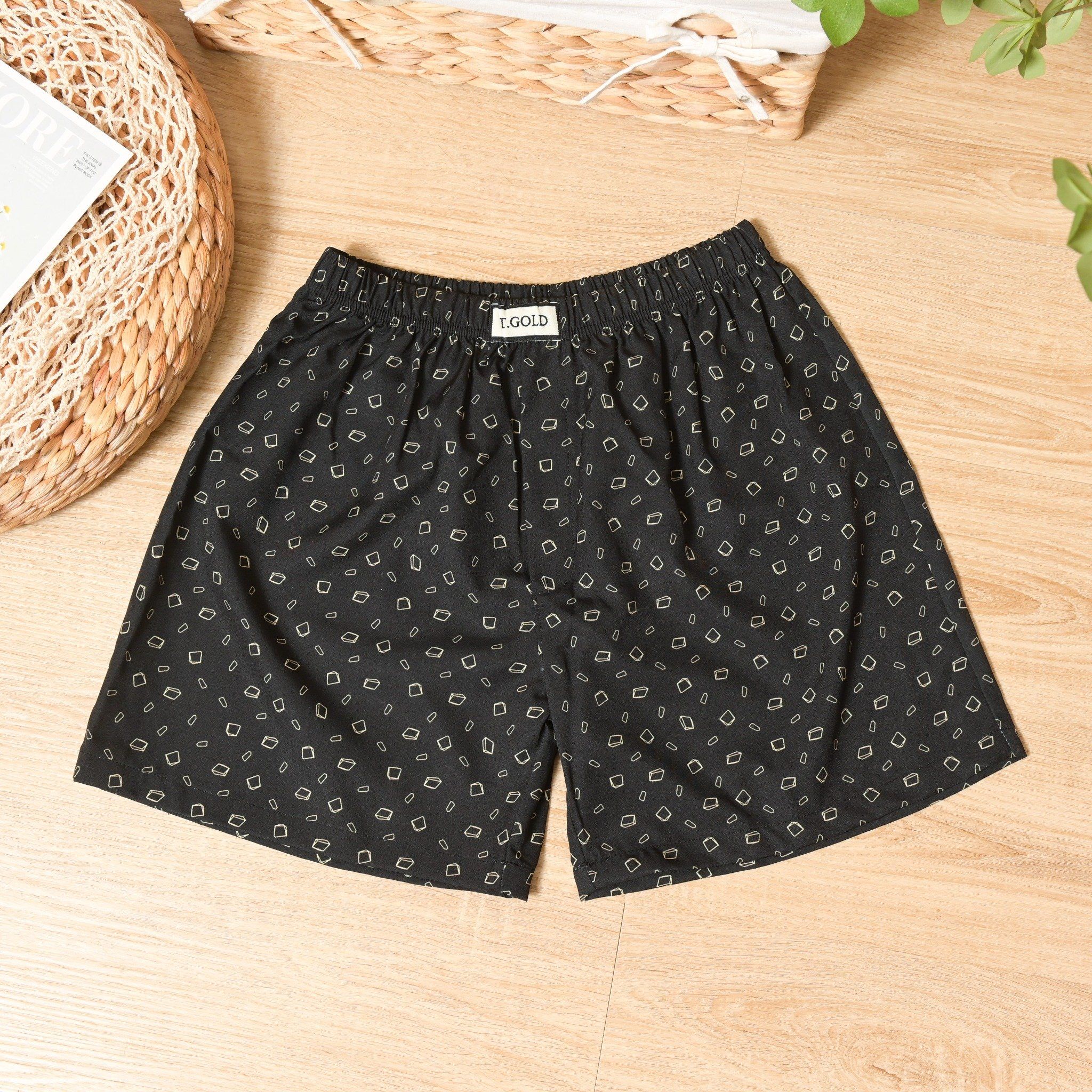  Quần đùi nam vải LỤA NHẬT mặc mát cực khi ngủ, nhiều màu, hạn chế nhăn, đủ size từ 45kg - 90kg 