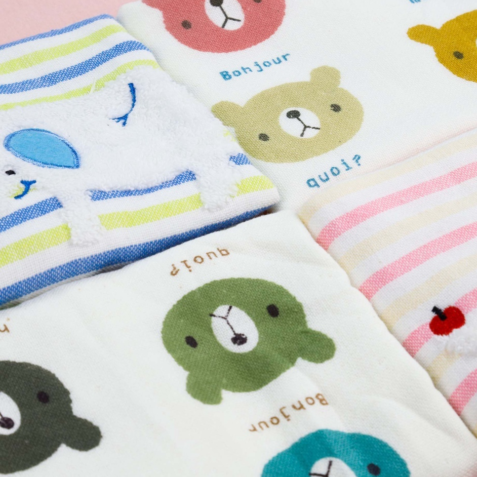  Khăn cotton 100% 2 lớp dày dặn - 25x50cm 35x35cm 