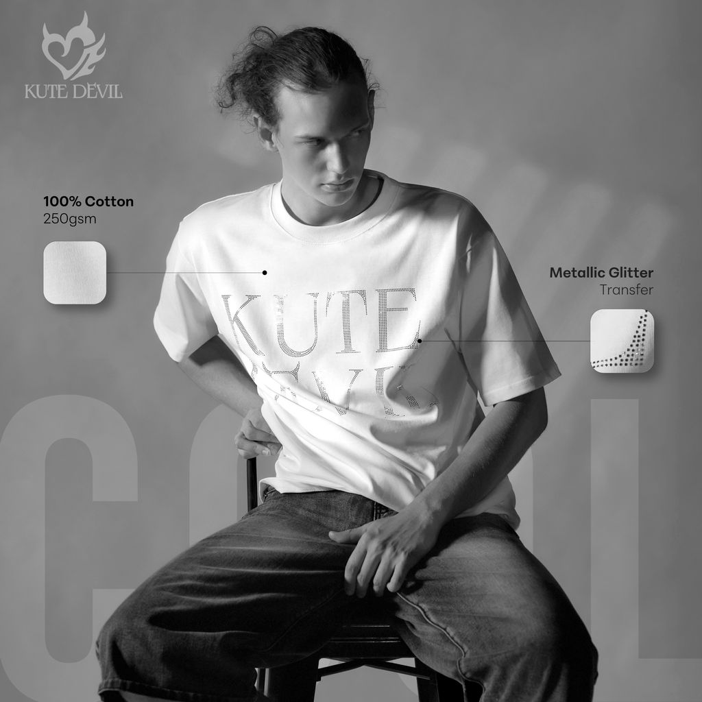 Áo Thun Kute Devil - Twinkle Cool - Màu Trắng (Unisex)