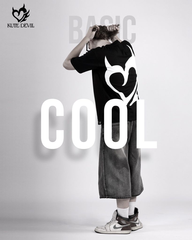 Áo Thun Kute Devil - Basic Cool - Màu Đen (Unisex)