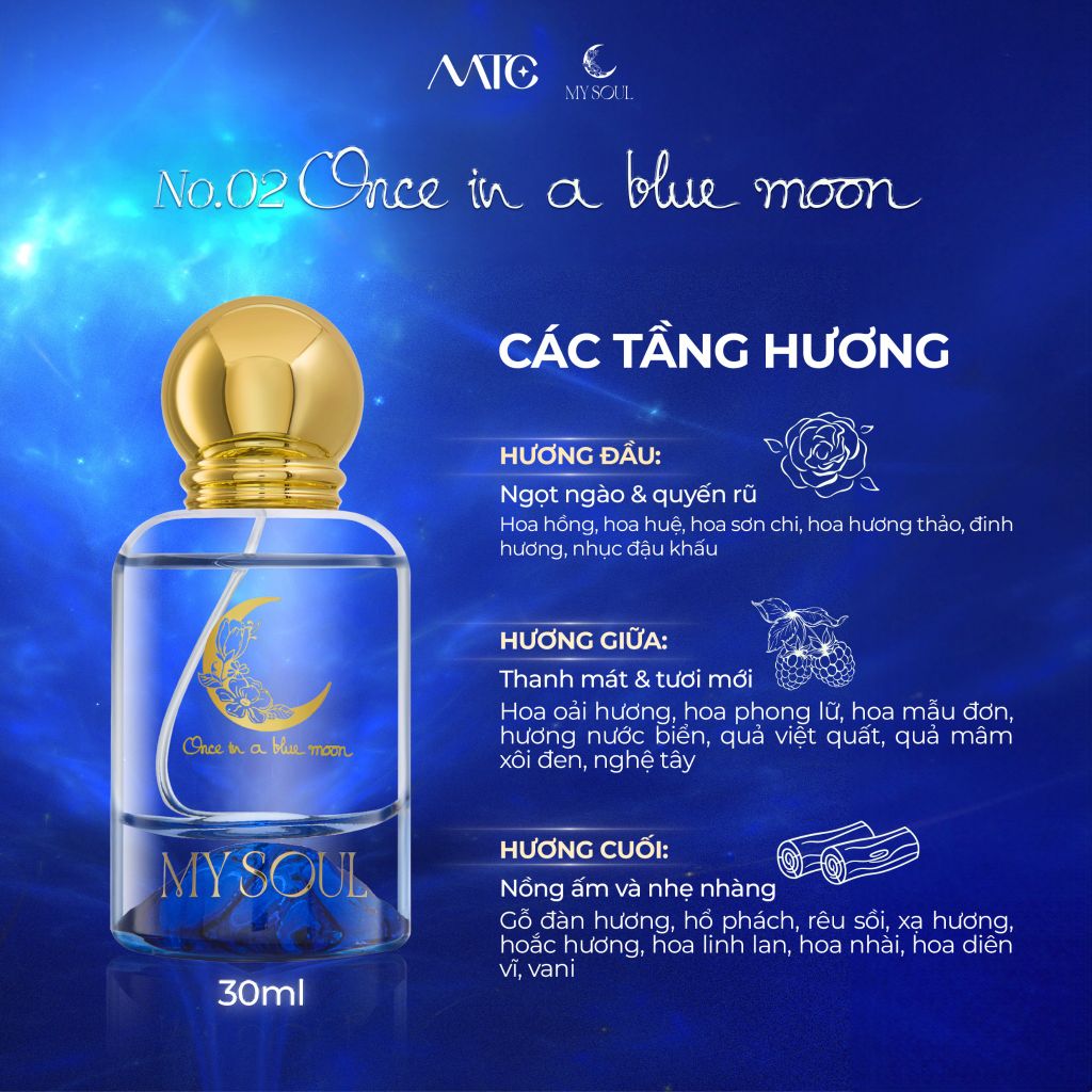 Nước hoa My Soul - No.02 Once In A Blue Moon - 30ML