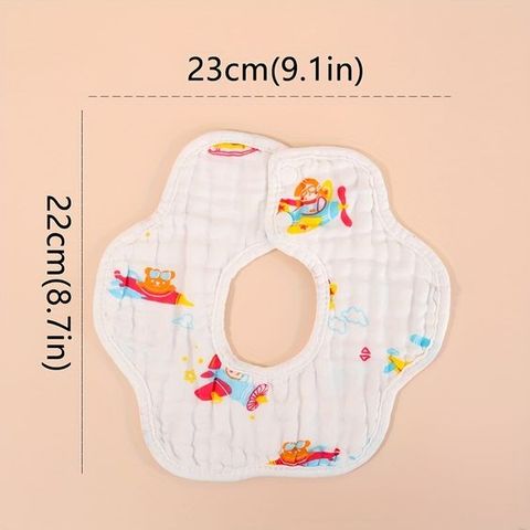  Yếm hoa Miracle Baby cổ tròn 6 lớp chất liệu Cotton cho bé từ 0 đến 12 tháng tuổi 