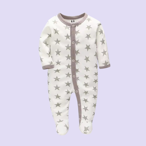  Miracle Baby - Jumpsuit Tay Dài Thu Đông Cho Bé Trai, Bé Gái (Từ 1-2 tháng, 2-4 tháng, 5-7 tháng), Vải Interlock Cotton 