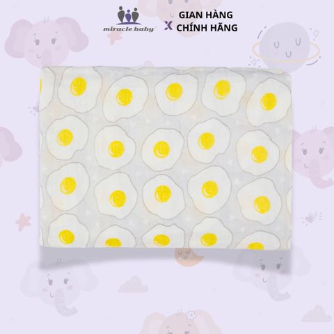  Miracle Baby_Chăn 2 lớp cotton 120*120cm thoáng khí, mềm mại đa năng cho bé 