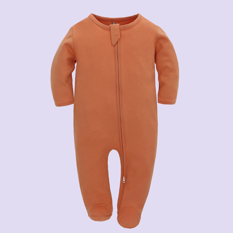  MiracleBaby - Combo 3 body dài DÂY KÉO cho bé chất liệu Cotton từ 0-12 tháng 