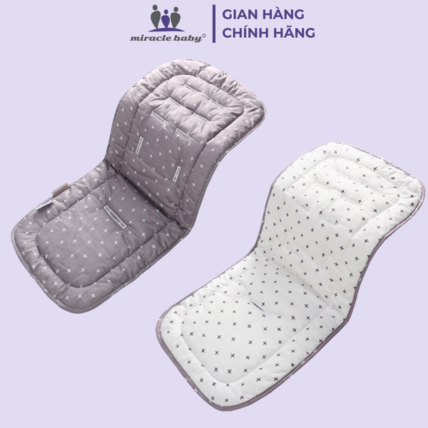  Miếng lót xe đẩy Miraclebaby cho bé cotton mềm mại, thoáng khí, phong cách dễ thương 