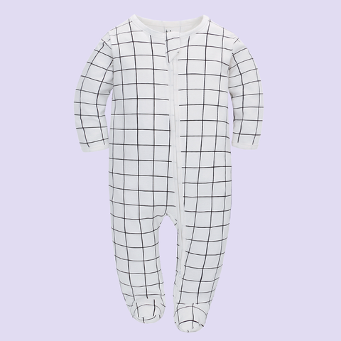  MiracleBaby - Combo 3 body dài DÂY KÉO cho bé chất liệu Cotton từ 0-12 tháng 