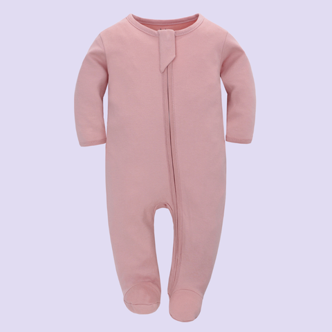  MiracleBaby - Combo 3 body dài DÂY KÉO cho bé chất liệu Cotton từ 0-12 tháng 