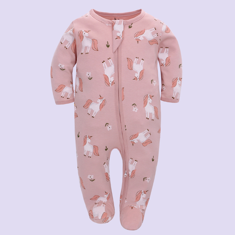  Bodysuit áo quần liền thân DÂY KÉO cho bé chất liệu Cotton thương hiệu Miraclebaby từ 0 đến 12 tháng tuổi 