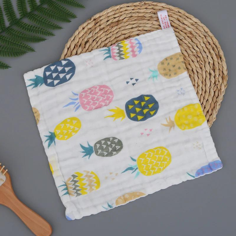  Set 5 Khăn Xô Muslin 4 lớp 100% Cotton Siêu Mềm, Khăn Rửa Mặt Cho Bé Hàng Cao Cấp Kích Thước 25x25 cm 