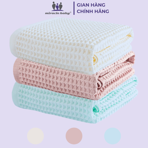  Miracle baby - Chăn Waffle siêu thấm hút 
