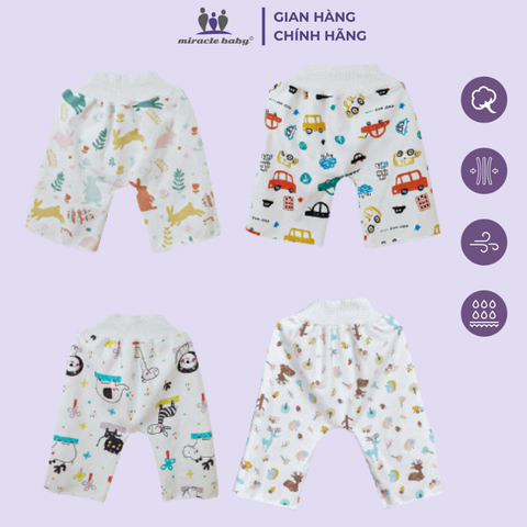  Miracle Baby - Quần tã tập đi bằng vải dành cho bé thấm hút nước tốt ,chống tràn AUPP 