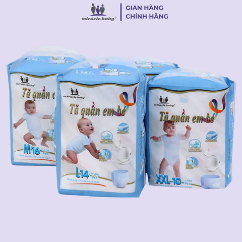  【Đại khuyến mãi trong năm】MiracleBaby - Tã quần tơ tằm size M/L/XL/XXL cho bé 