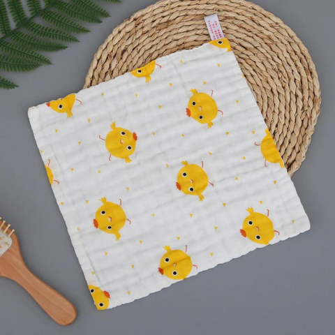  Set 5 Khăn Xô Muslin 4 lớp 100% Cotton Siêu Mềm, Khăn Rửa Mặt Cho Bé Hàng Cao Cấp Kích Thước 25x25 cm 