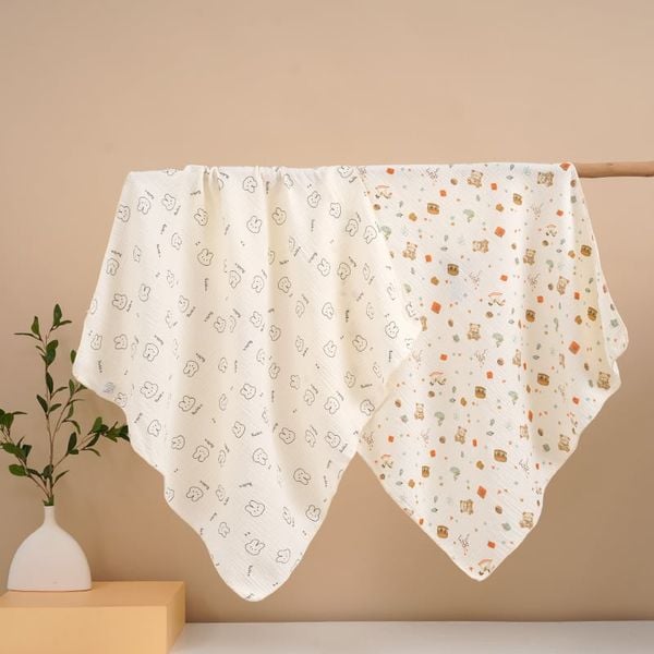  Miracle Baby Khăn tắm Muslin cho bé kích thước 80*80cm 