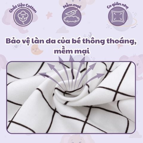  Bodysuit áo quần liền thân DÂY KÉO cho bé chất liệu Cotton thương hiệu Miraclebaby từ 0 đến 12 tháng tuổi 