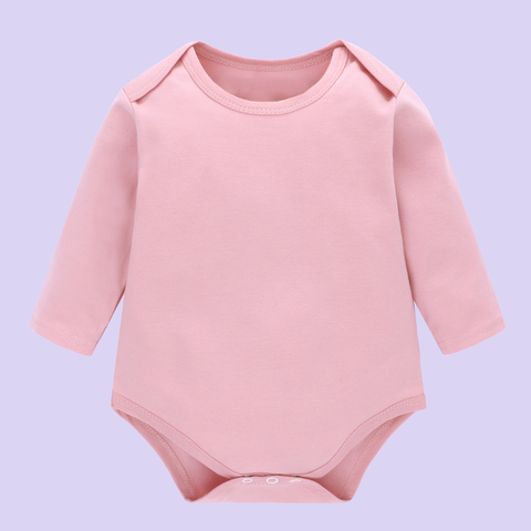  Bodysuit/Jumsuit ngắn TAY DÀI cho bé chất liệu Cotton nguyên chất co giãn tốt phù hợp cho bé từ 0-12 tháng 