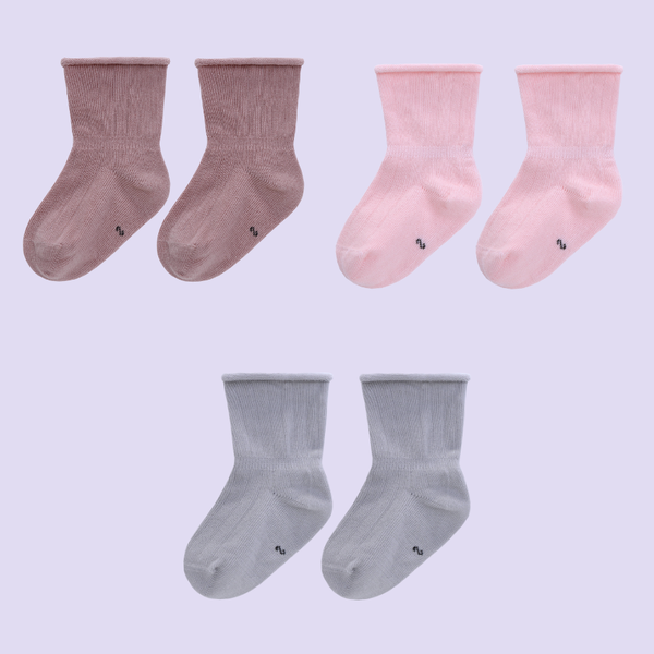  MiracleBaby - Combo 3 Tất/Vớ chân cho bé trai và bé gái co giãn 3 chiều, giữ ấm tốt, thời trang, dễ thương 