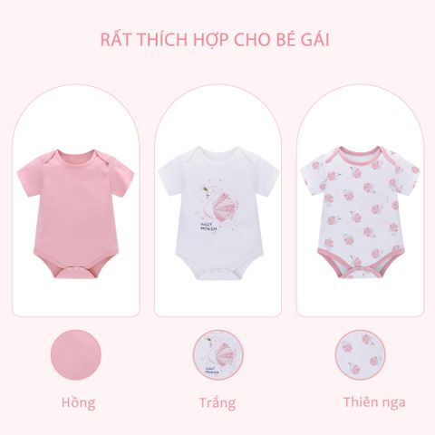  Miracle Baby - Bộ bodysuit cho bé trai bé gái màu ghi - chất liệu 100% cotton mềm mại thoáng mát 