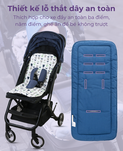  Miếng lót xe đẩy Miraclebaby cho bé cotton mềm mại, thoáng khí, phong cách dễ thương 