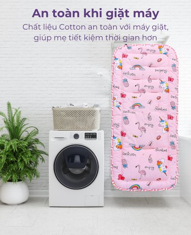  Tấm lót xe đẩy Miraclebaby cho bé cotton mềm mại, thoáng khí, phong cách dễ thương 