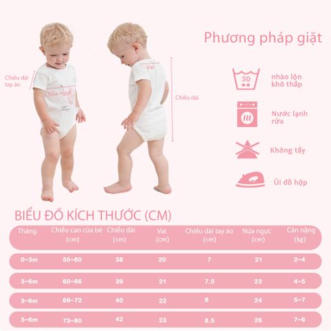  Miracle Baby - Bộ bodysuit cho bé trai bé gái màu ghi - chất liệu 100% cotton mềm mại thoáng mát 