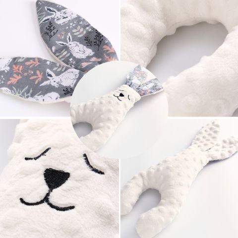  Miracle Baby - Gấu bông đồ chơi cho bé tai thỏ có âm thanh vải mềm siêu đáng yêu 