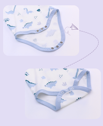  Combo 3 Bodysuit ngắn cho bé trai/bé gái chất liệu Cotton từ 0 -12 tháng 