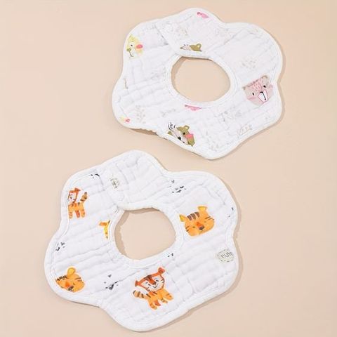  Yếm hoa Miracle Baby cổ tròn 6 lớp chất liệu Cotton cho bé từ 0 đến 12 tháng tuổi 