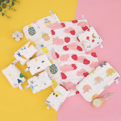  Set 2 khăn tắm Muslin cao cấp Miracle Baby cho bé mềm mịn, an toàn cho làn da bé kích thước 25x50cm 