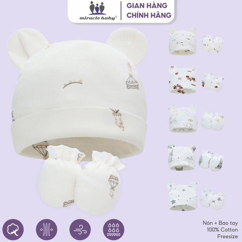  MiracleBaby - Mũ + bao tay cho bé 