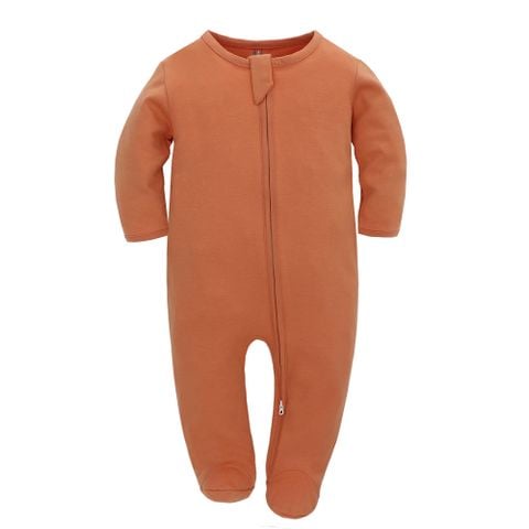  Bodysuit áo quần liền thân DÂY KÉO cho bé chất liệu Cotton thương hiệu Miraclebaby từ 0 đến 12 tháng tuổi 