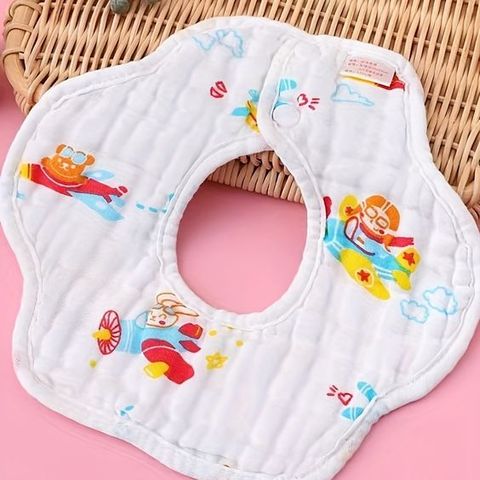  Yếm hoa Miracle Baby cổ tròn 6 lớp chất liệu Cotton cho bé từ 0 đến 12 tháng tuổi 