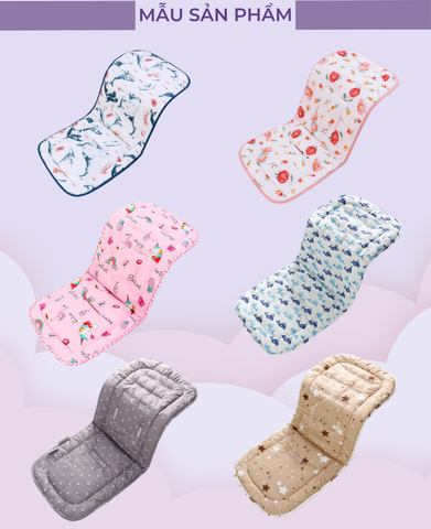  Miếng lót xe đẩy Miraclebaby cho bé cotton mềm mại, thoáng khí, phong cách dễ thương 