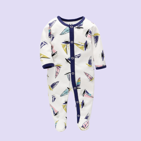  Miracle Baby - Jumpsuit Tay Dài Thu Đông Cho Bé Trai, Bé Gái (Từ 1-2 tháng, 2-4 tháng, 5-7 tháng), Vải Interlock Cotton 