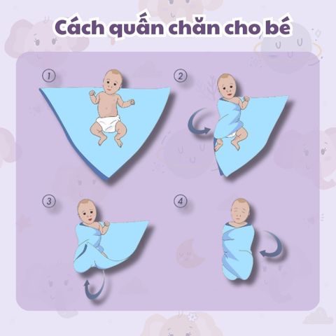  Miracle Baby_Chăn 2 lớp cotton 120*120cm thoáng khí, mềm mại đa năng cho bé 