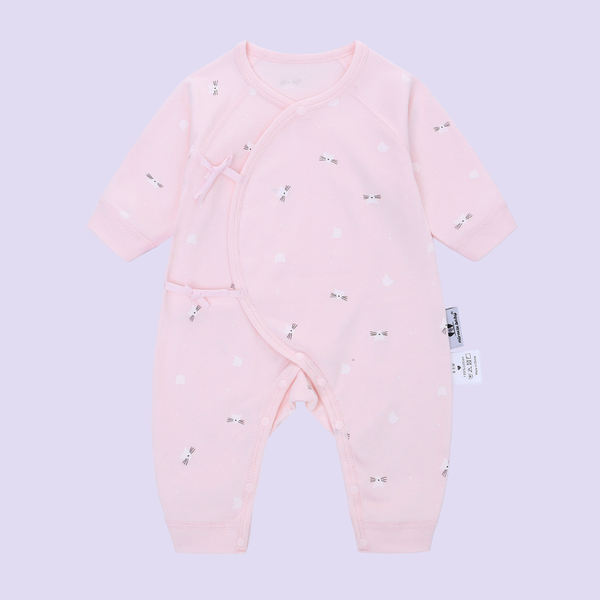  MiracleBaby - Bodysuit cột dây sơ sinh chất liệu Cotton cho bé sơ sinh từ 0 đến 3 tháng co giãn, mềm mại, thấm hút tốt 