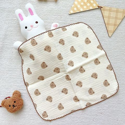  Set 5 Khăn Xô Muslin 2 lớp 100% Cotton Siêu Mềm, Khăn Rửa Mặt Cho Bé Hàng Cao Cấp 25x25cm 