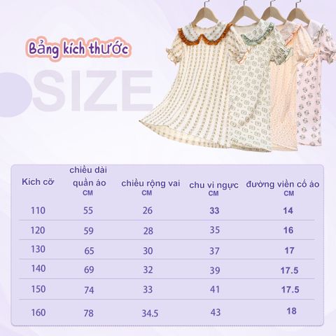  Váy ngủ cổ búp bê vải lụa băng 100-150 thoáng mát dễ chịu 