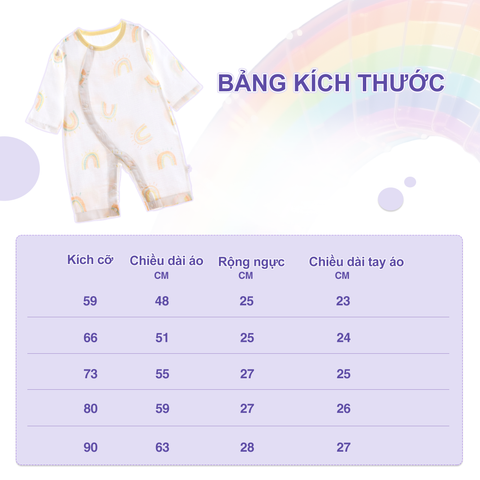  Bodysuit dài tay cotton sợi tre cho bé trai bé gái nhiều màu 0-24 tháng thoáng khí mát mẻ kháng khuẩn 