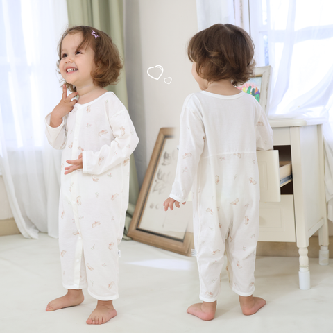  Bodysuit dài tay cotton cho bé 0-24 tháng 100%cotton có lỗ thoát khí 
