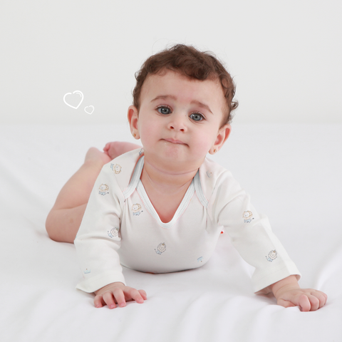  Set 3 Bodysuit dài tay cho bé 0-12 tháng cotton 100% mỏng nhẹ thoáng khí tạm biệt rôm sảy 
