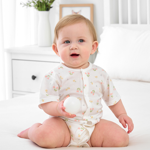  Bodysuit ngắn tay tam giác cotton cho bé 0-12 tháng 100%cotton có lỗ thoát khí 