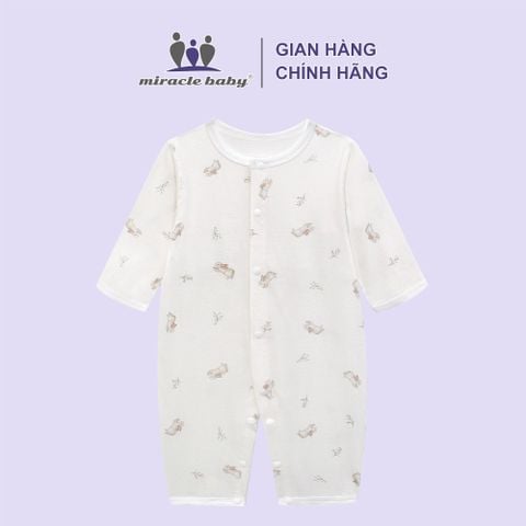  Bodysuit dài tay cotton cho bé 0-24 tháng 100%cotton có lỗ thoát khí 