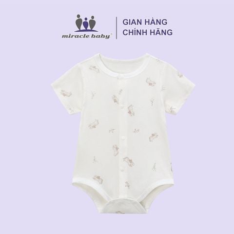  Bodysuit ngắn tay tam giác cotton cho bé 0-12 tháng 100%cotton có lỗ thoát khí 