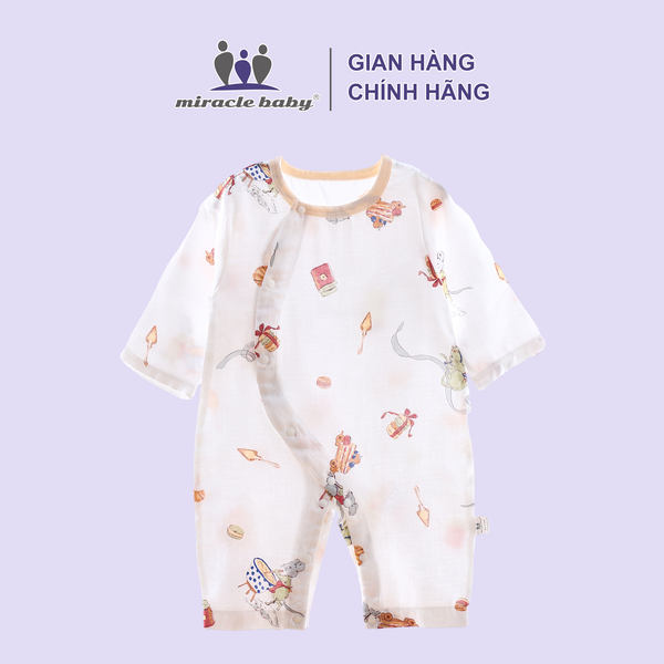  Bodysuit dài tay cotton sợi tre cho bé trai bé gái nhiều màu 0-24 tháng thoáng khí mát mẻ kháng khuẩn 