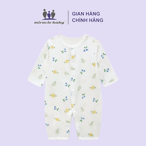  Bodysuit dài tay cotton cho bé 0-24 tháng 100%cotton có lỗ thoát khí 