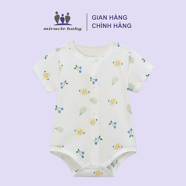  Bodysuit ngắn tay tam giác cotton cho bé 0-12 tháng 100%cotton có lỗ thoát khí 