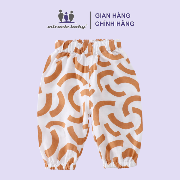  Quần dài cotton sợi tre cho bé 0-12 tháng thoáng khí thoải mái kháng khuẩn 